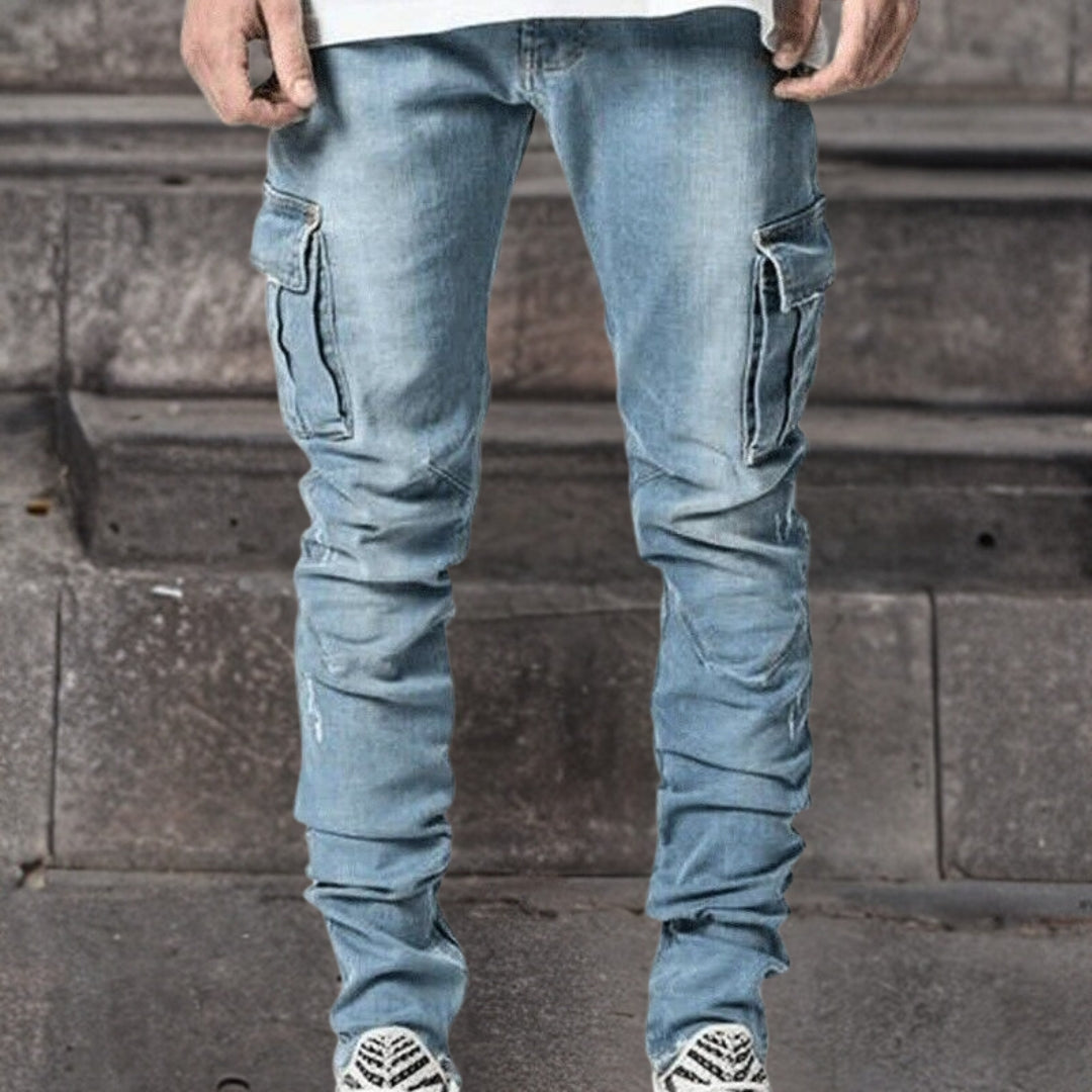 Ludwig™ Stijlvolle cargo broek in denim