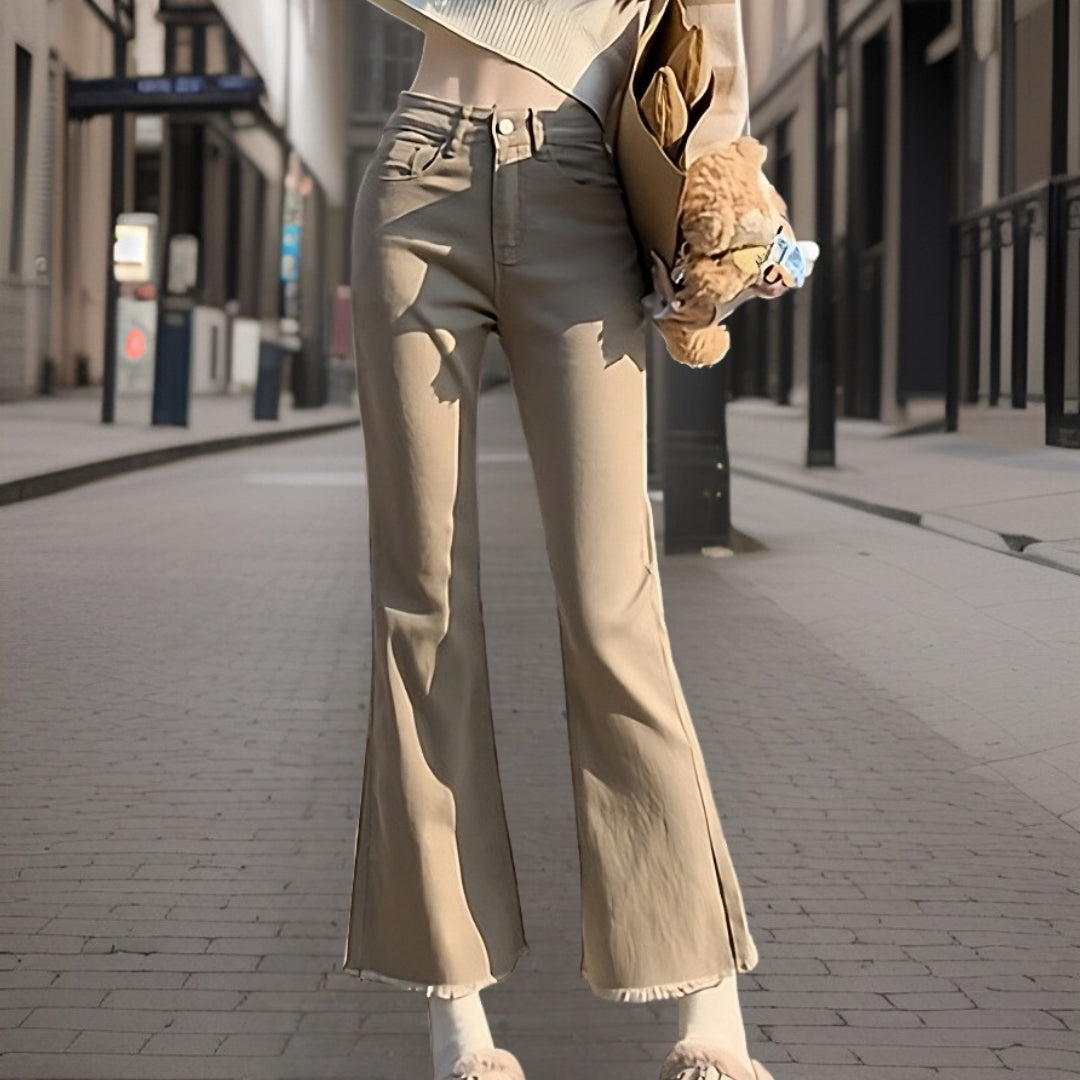 Cassidy™ - Schattige uitlopende broek in denim