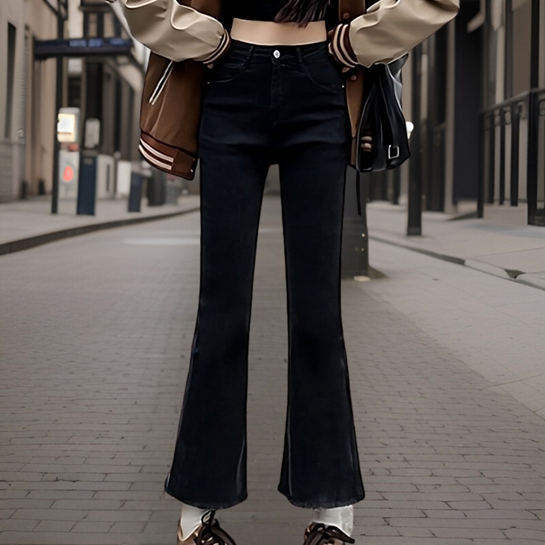 Cassidy™ - Schattige uitlopende broek in denim