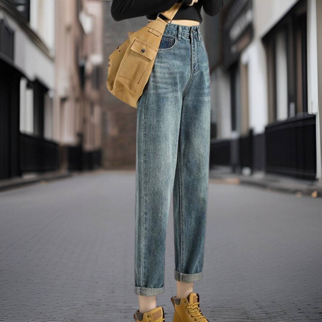 Bridget | Stijlvolle rechte jeansbroek