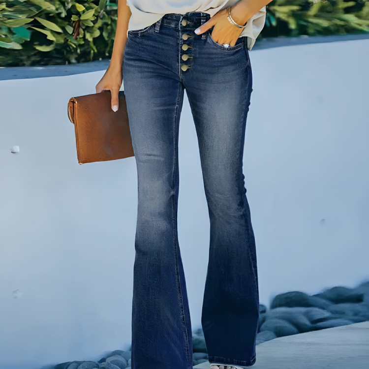 Vintage spijkerstof met hoge taille