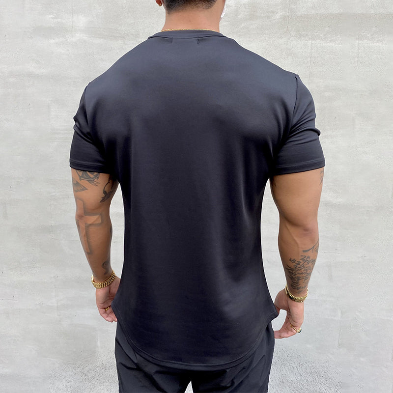 Stretchy sport T-shirt van puur katoen