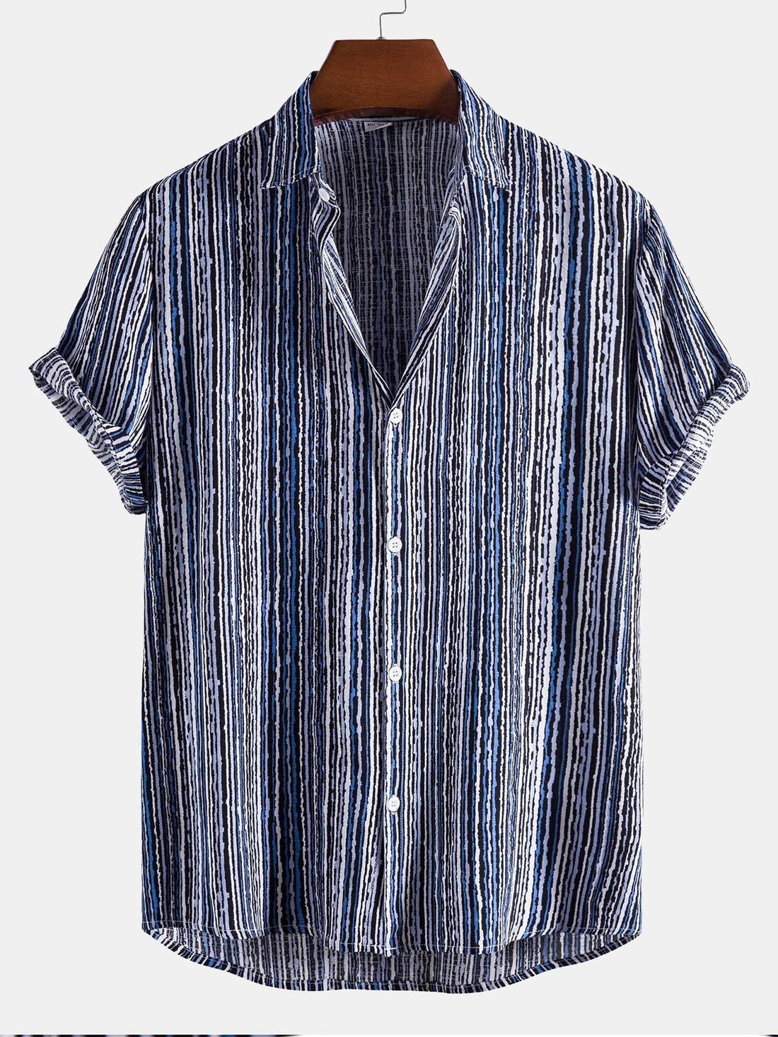 Golvend overhemd met knoopsluiting