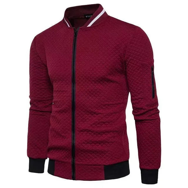 Jacquard sweat bomberjack voor heren