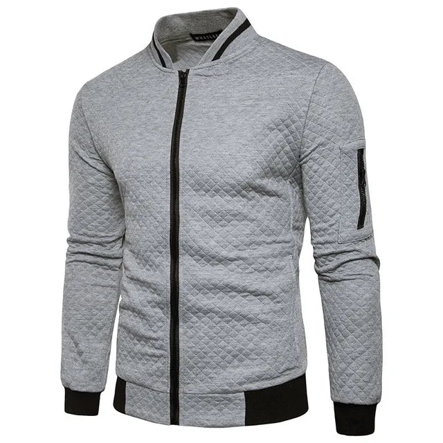 Jacquard sweat bomberjack voor heren