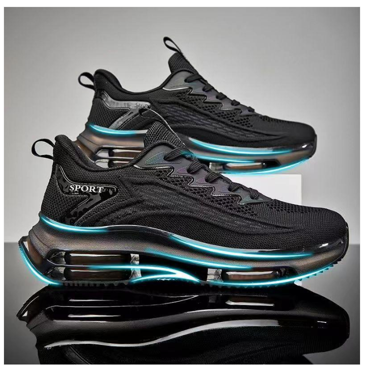 Relaxte sneakers met goed ademend vermogen en dubbele luchtdemping