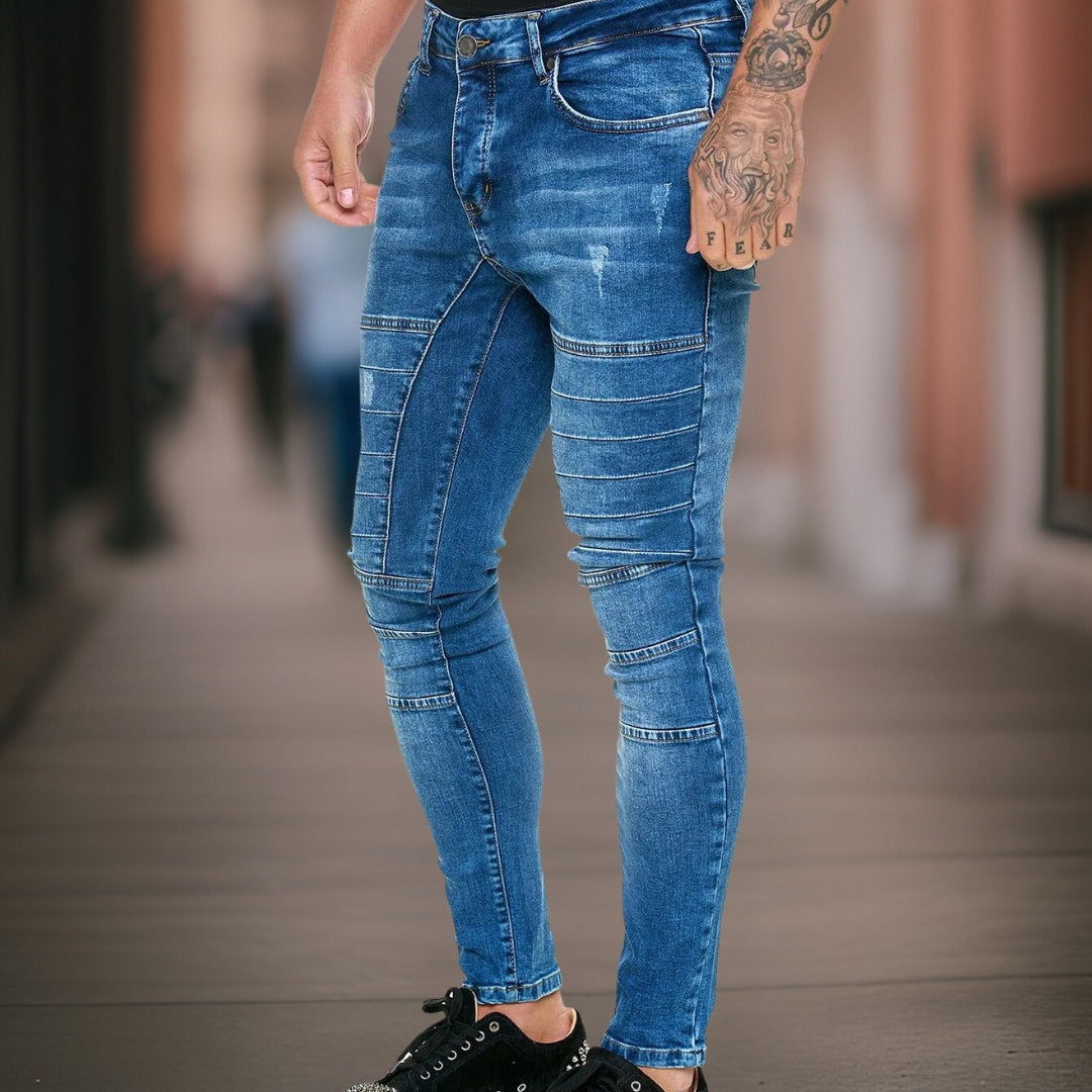 Zephyr™ Premium gescheurde motorjeans