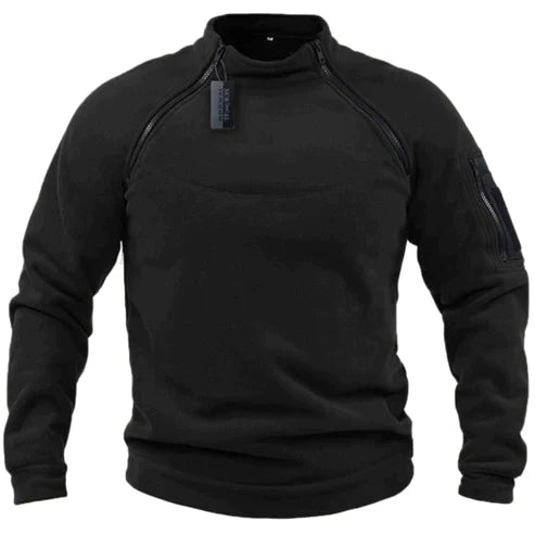 Fleecesweater in militaire stijl