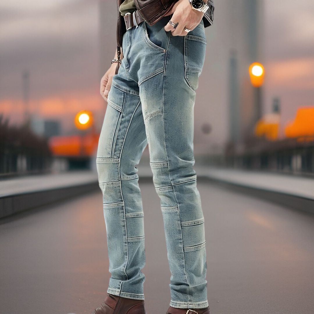 Rasmus | Modieuze motorjeans