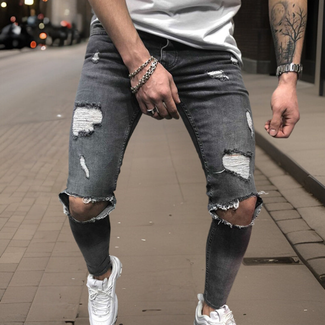 Dierk™ Premium gescheurd denim