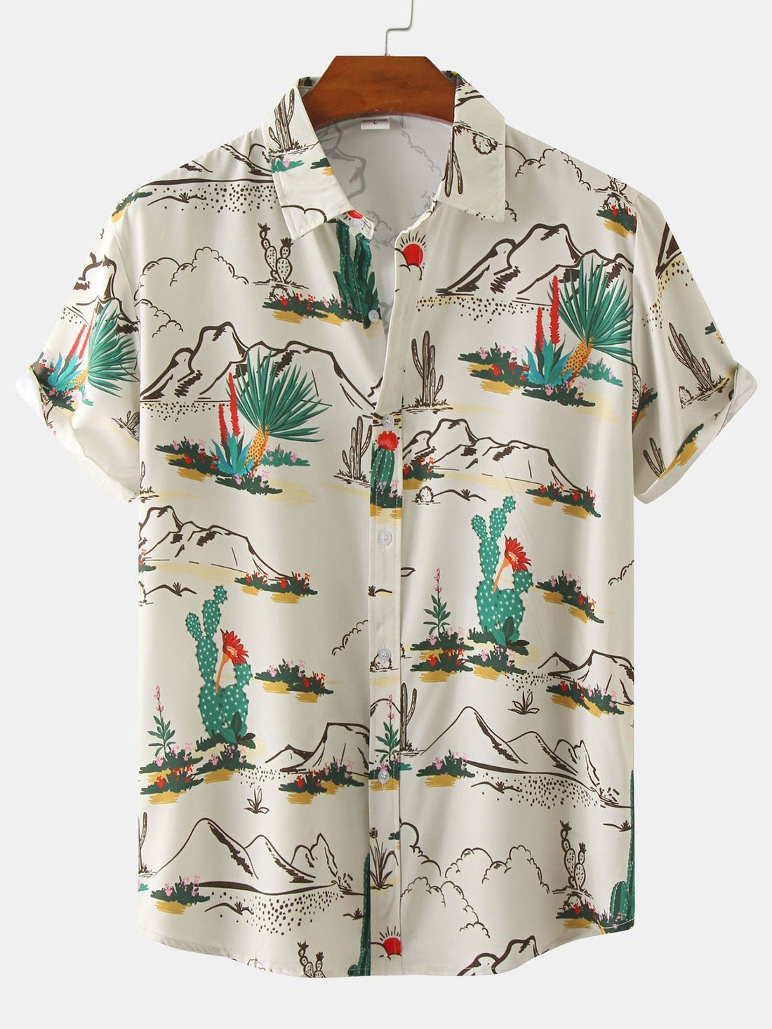 Shirt met cactusprint