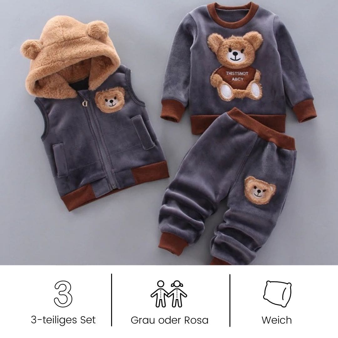 maamia teddybeer kostuum voor je baby (3-delige set)