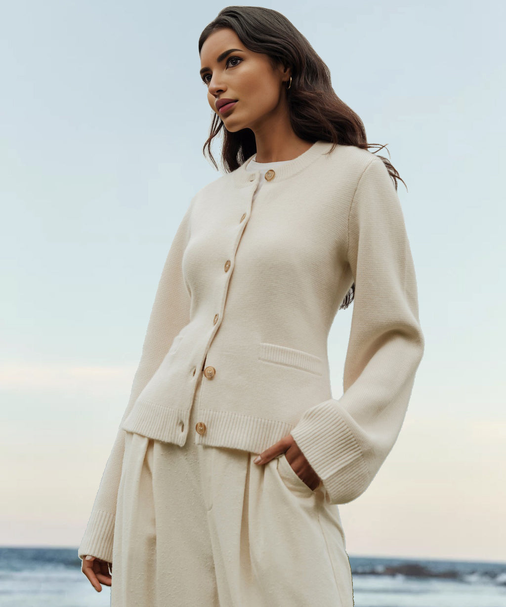 Ultrazacht kasjmier vest met knopen