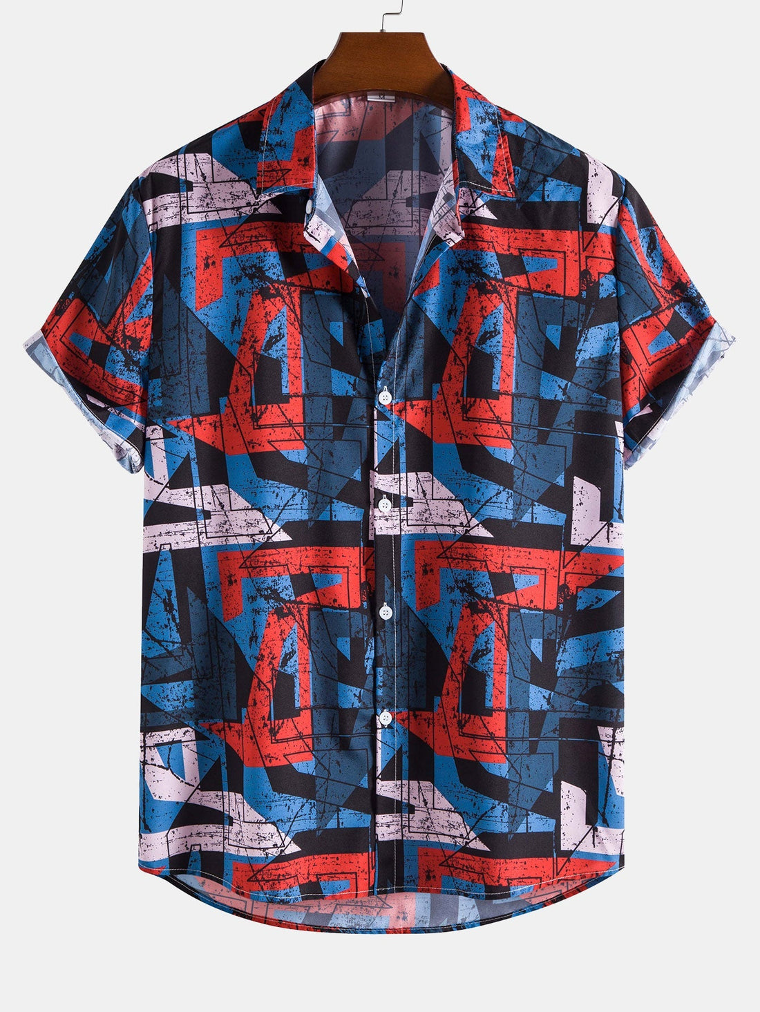 Shirt met gevlekte geometrische print