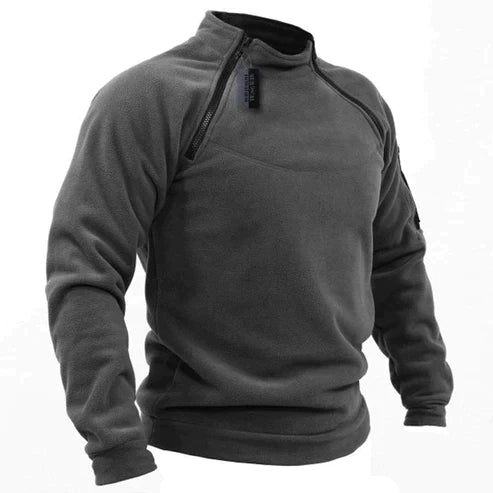Fleecesweater in militaire stijl