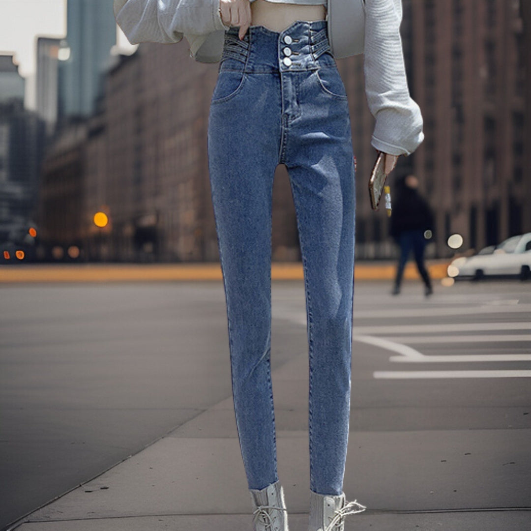 Ilona | Trendy jeans met hoge taille