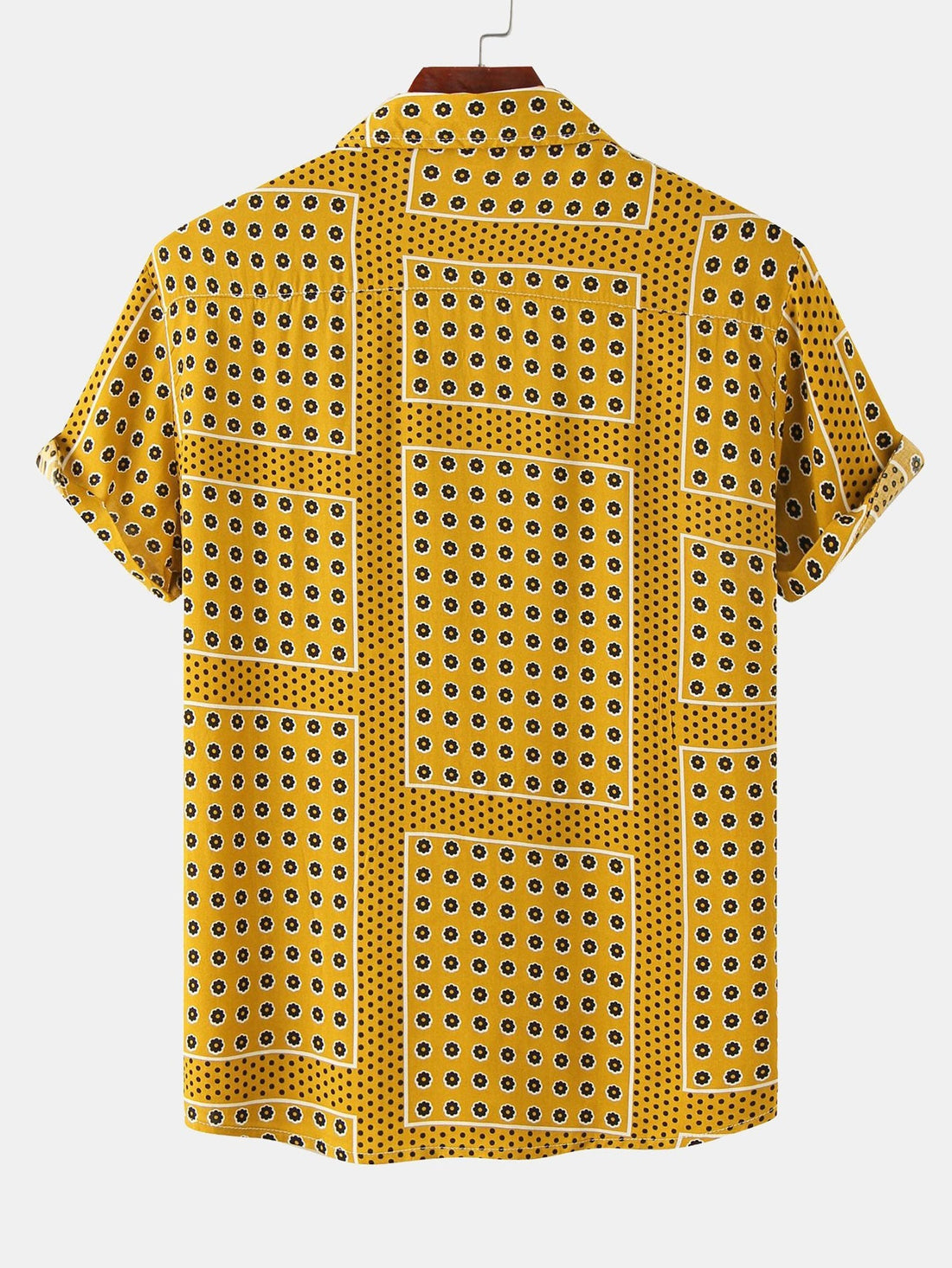 Polka Dot Bloemen Print Knoop Overhemd