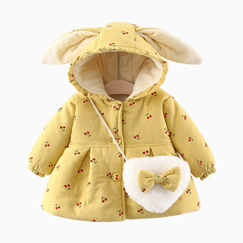 Baby Cherry Bunny fleece jas met tas