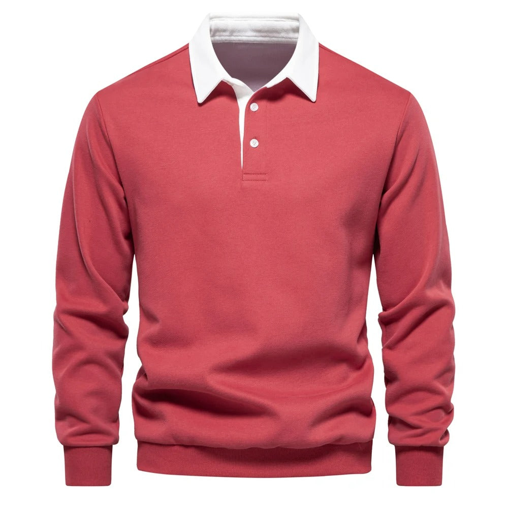 Herfst Polo Sweatshirt Pullover voor mannen