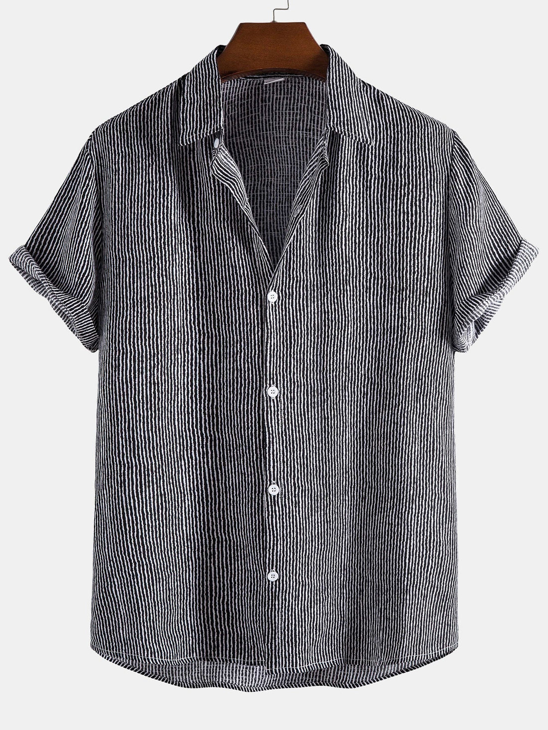 Golvend overhemd met knoopsluiting