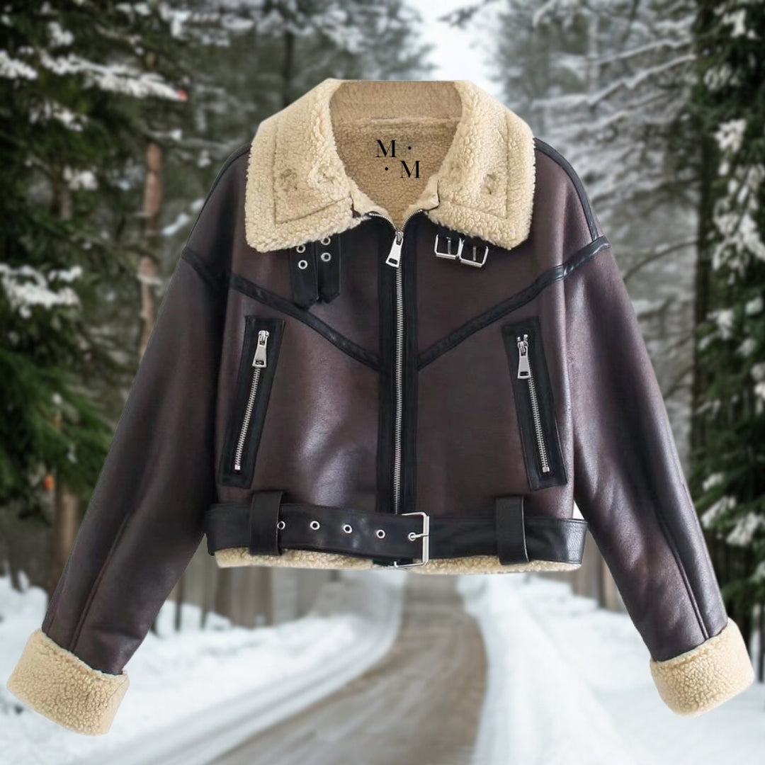 Victoria™ | Hoge kwaliteit warme leren jas