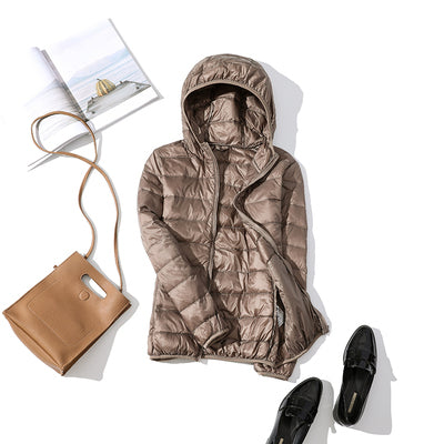 Warme herfstjas met capuchon