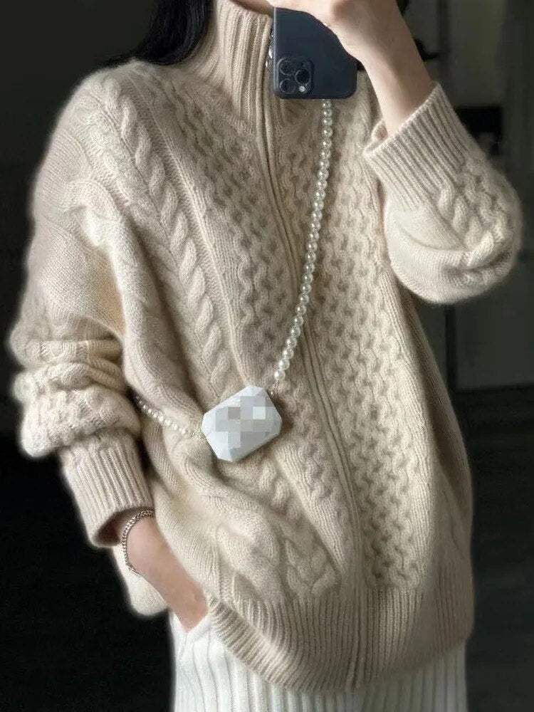 Couture gebreide kasjmier polo