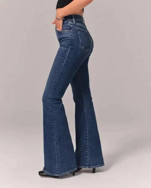 Uitlopende jeans met hoge taille