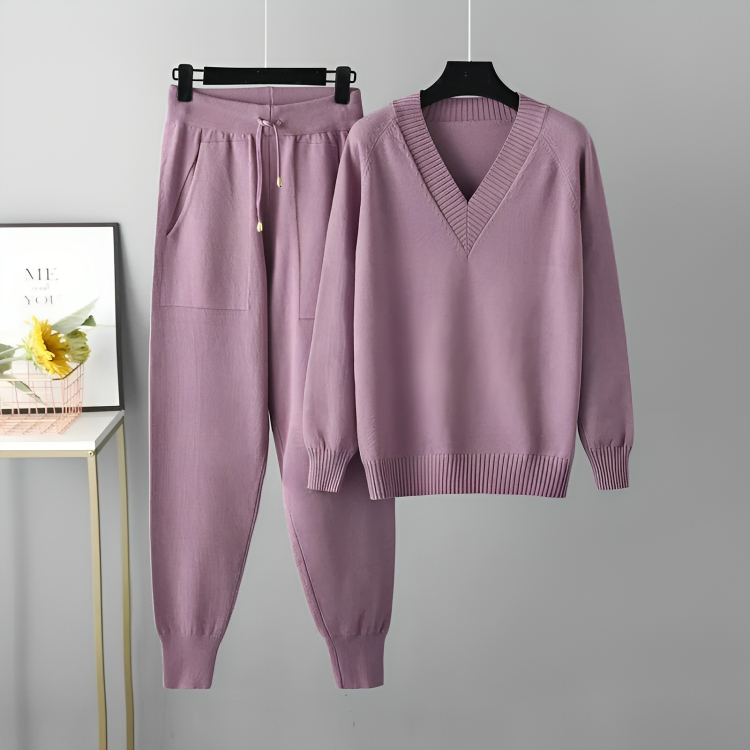 Everyday gebreide tweedelige set voor dames