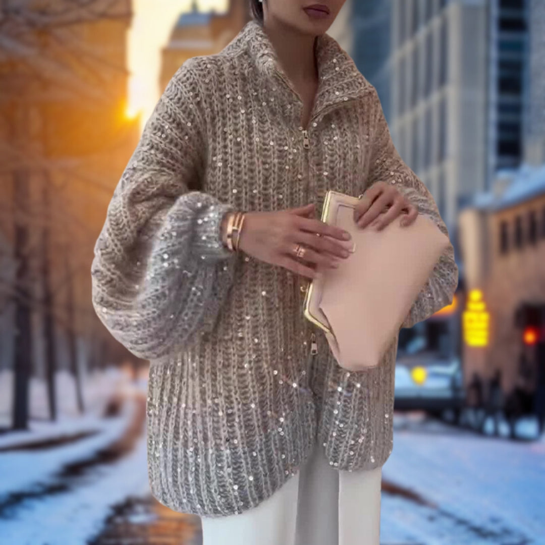 Leonie™ Losse trui met opstaande kraag