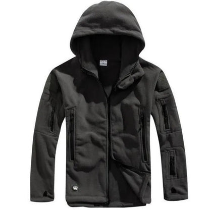 Warme militaire fleece hoodie voor mannen