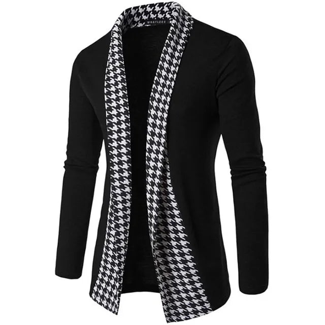 Houndstooth geruit vest voor heren