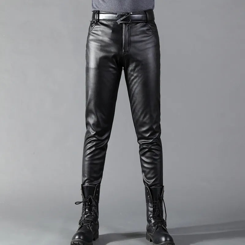 Zwarte Mercury Skinny Stretch Broek van imitatieleer