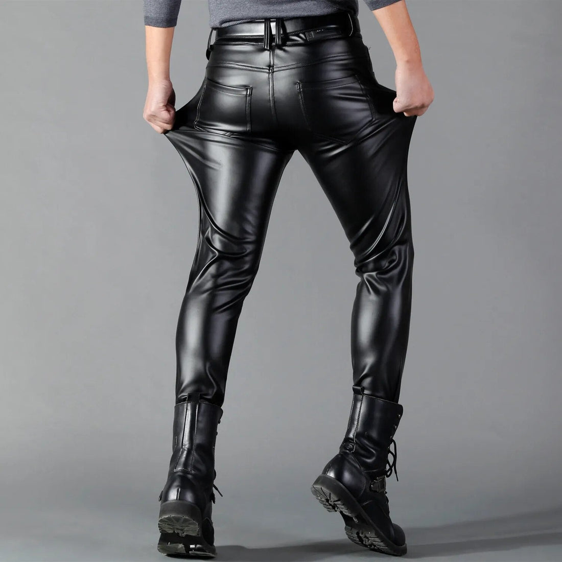 Zwarte Mercury Skinny Stretch Broek van imitatieleer