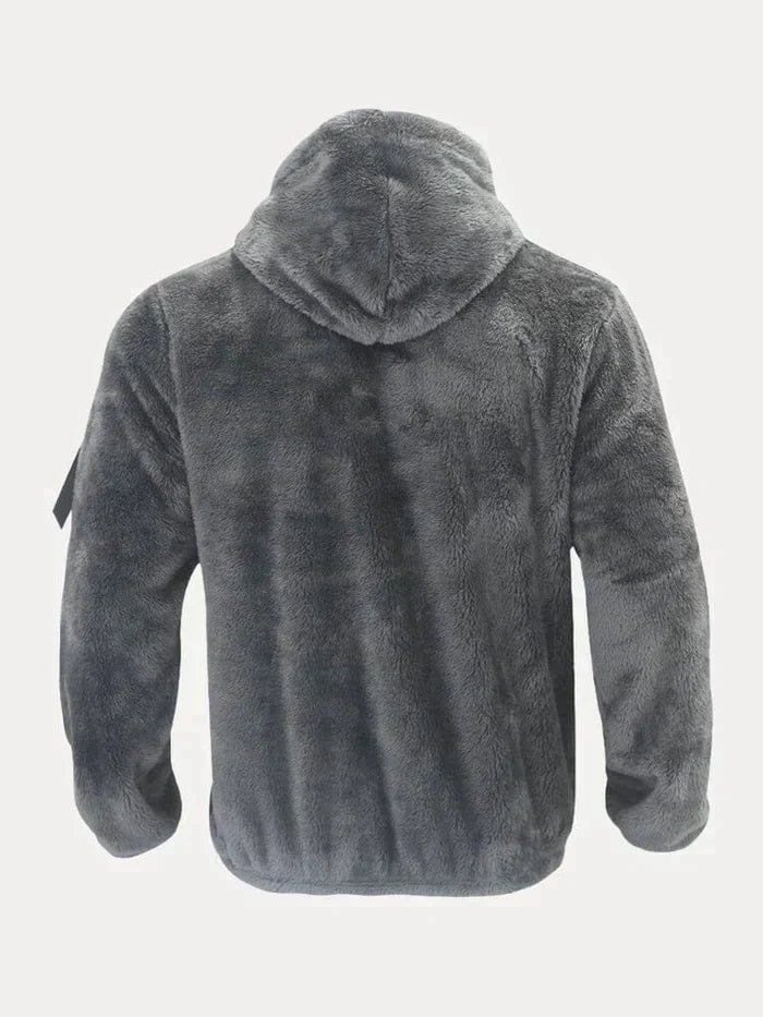 Jas met capuchon van verwarmende fleece - DAVID