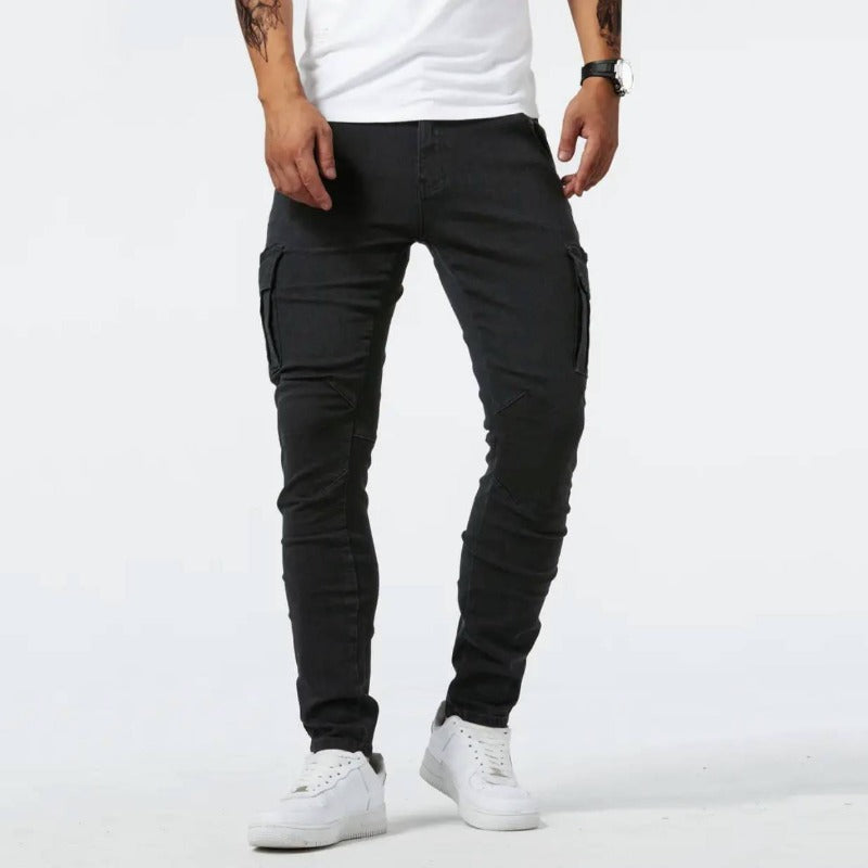 Stretchy skinny cargo broek voor heren