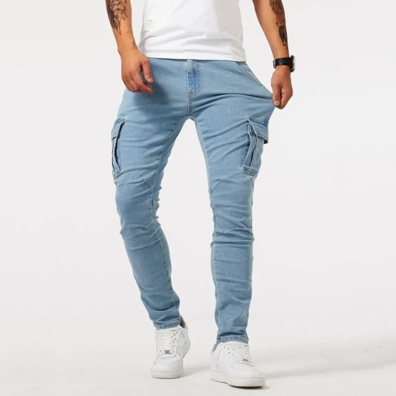 Stretchy skinny cargo broek voor heren