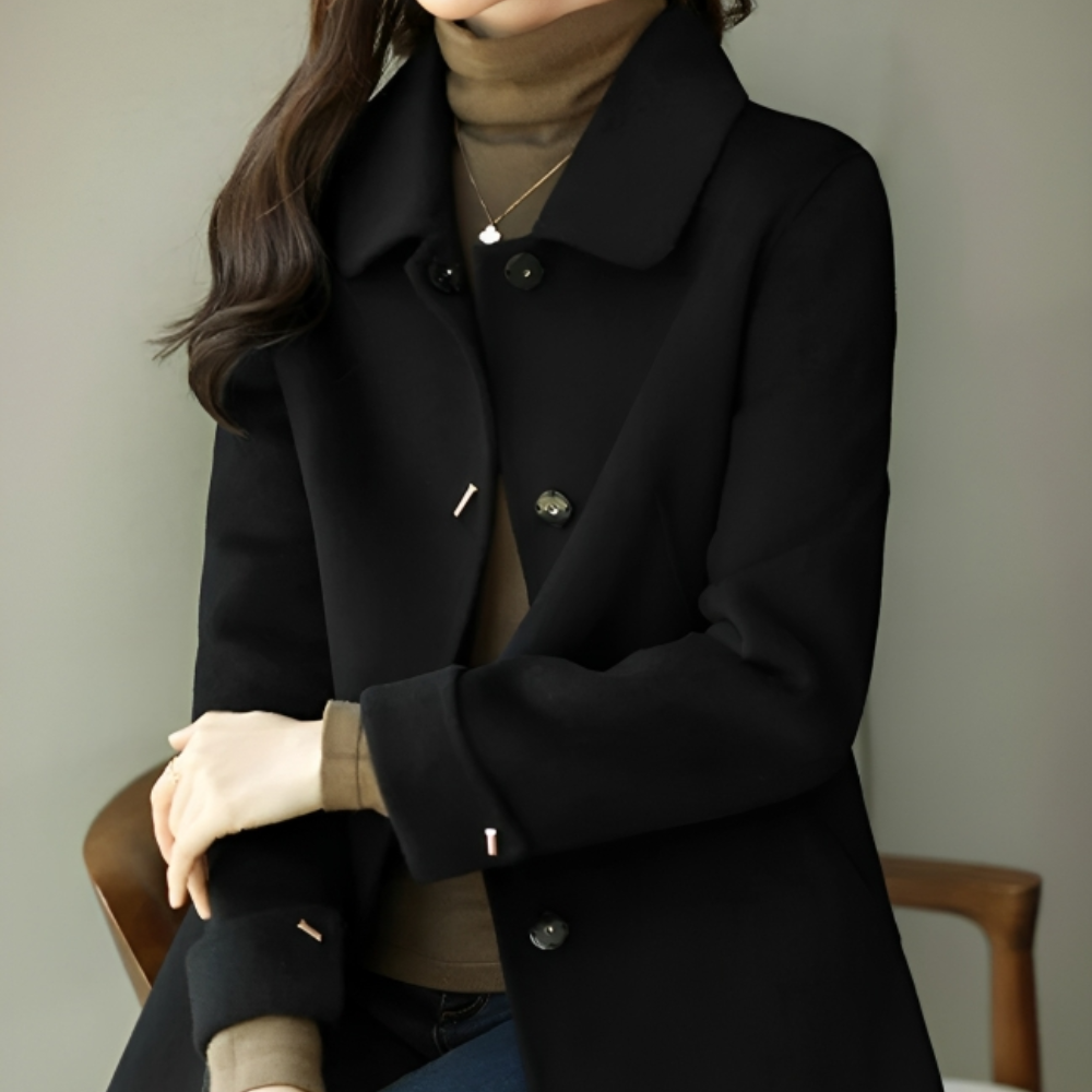 Elegante Slanke Wollen Jas voor Vrouwen