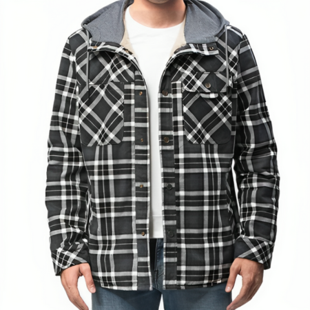 Pluche jas met capuchon voor heren