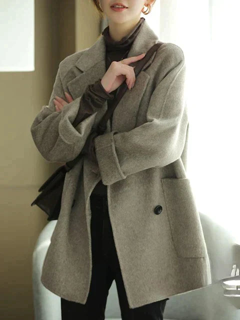 Rillie - Nieuwe elegante wollen jas met lange mouwen
