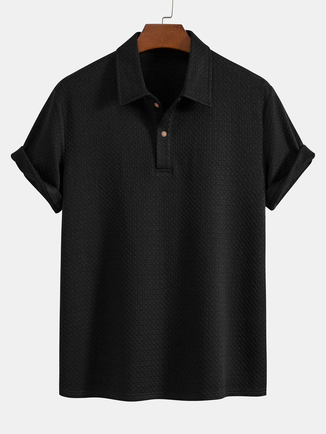 Gebreid geruit poloshirt met jacquard