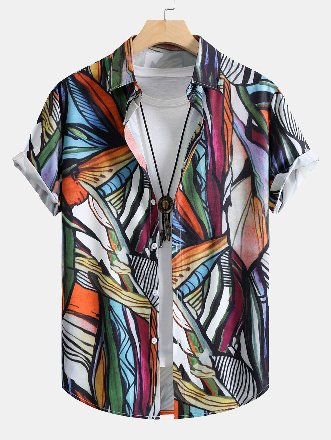 Shirt met abstracte print