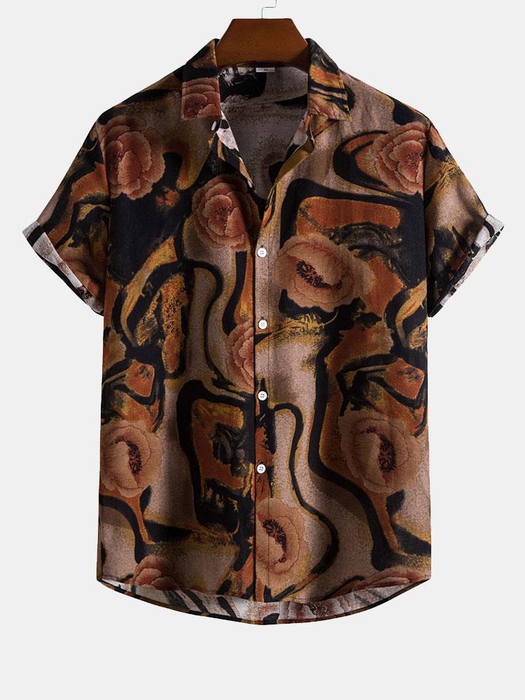 Button Up overhemd met bloemenprint