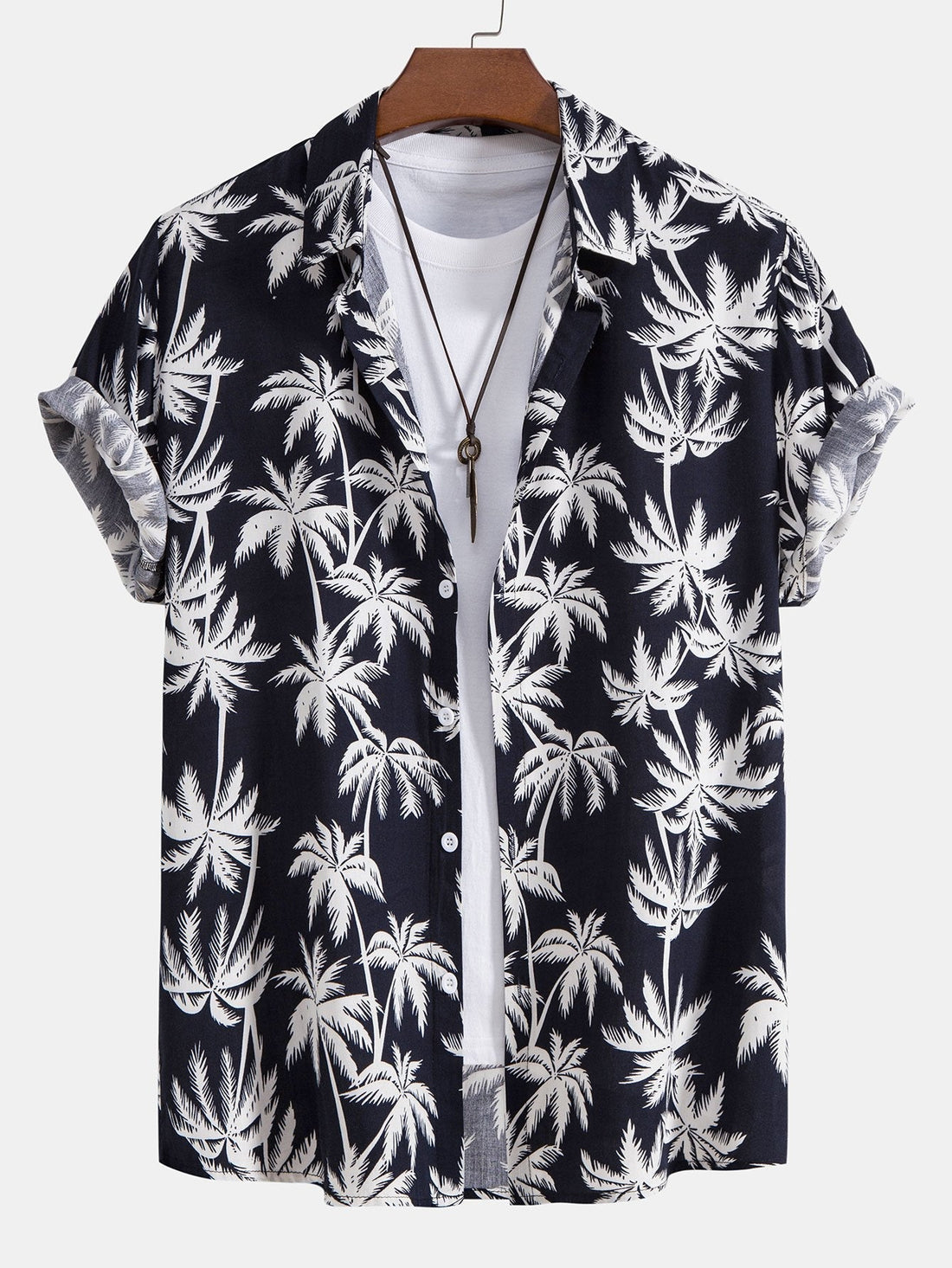 Shirt met palmboomprint