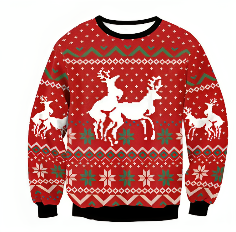 Uniseks trui met kerstdesign