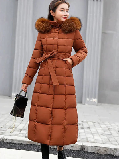 Adelei - Elegante lange jas met riem voor eindeloze warmte en stijl